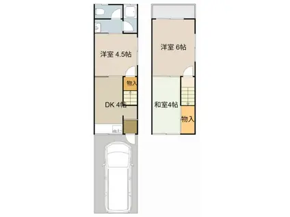 京阪電気鉄道京阪線 大和田駅(大阪) 徒歩27分 2階建 築58年(3DK)の間取り写真
