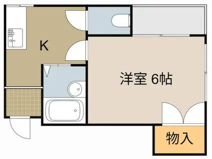 フローラルヴィラ(1K/3階)の間取り写真