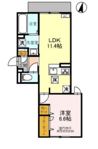 ルミナス(1LDK/1階)の間取り写真