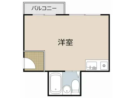新橋ハイツ(ワンルーム/3階)の間取り写真