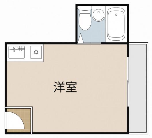新橋ハイツ(ワンルーム/3階)の間取り写真