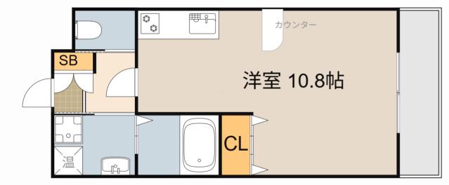 ハイツプランドールⅡ(ワンルーム/2階)の間取り写真