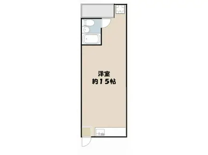 ローズハイツ(ワンルーム/3階)の間取り写真