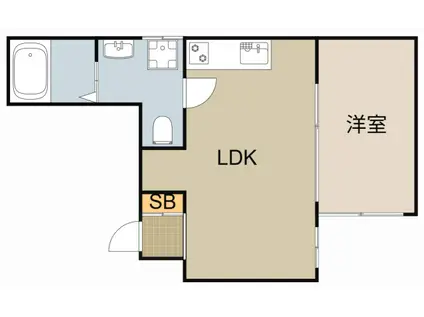 FLOWER GARDEN NEYAGAWA(1LDK/4階)の間取り写真
