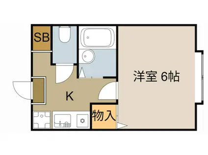 MONTANA(1K/3階)の間取り写真