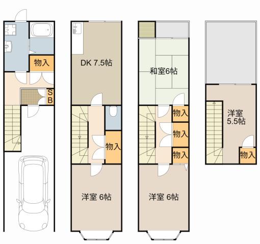 京阪電気鉄道京阪線 大和田駅(大阪) 徒歩10分 3階建 築27年(4DK)の間取り写真