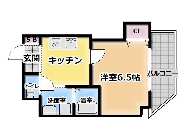DAP大和田(1K/7階)の間取り写真