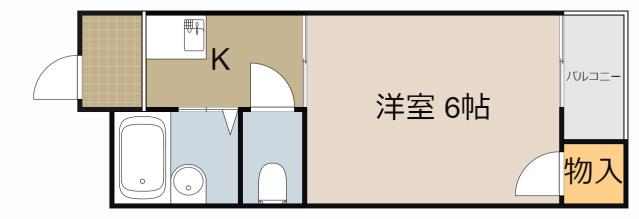 ロイヤルライフ八坂(1K/5階)の間取り写真