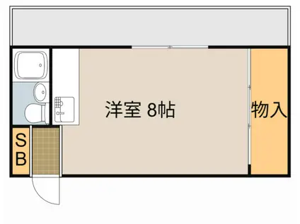 平和コーポ(ワンルーム/2階)の間取り写真