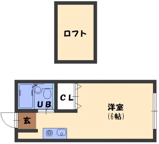トキワハイツ(1K/1階)の間取り写真
