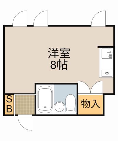 大和ヒューマンハイツ点野A(ワンルーム/1階)の間取り写真