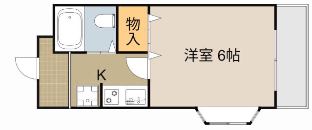 佐太ハイツ(1K/4階)の間取り写真