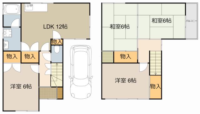 京阪電気鉄道京阪線 寝屋川市駅 徒歩17分 2階建 築43年(4LDK)の間取り写真