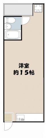 ローズハイツ(ワンルーム/3階)の間取り写真