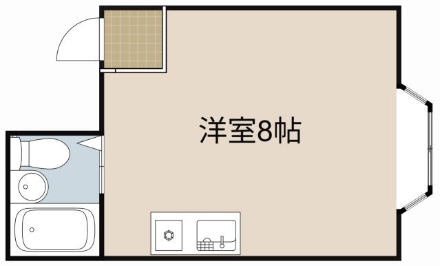 ハマンション香里(ワンルーム/3階)の間取り写真