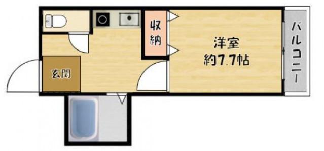 シャルマン大和田PARTⅠ(1K/5階)の間取り写真