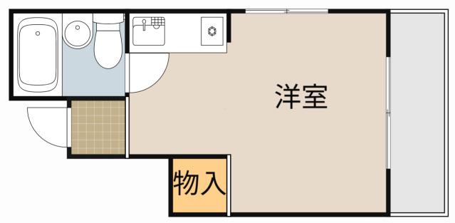 スクエアコート栄町(ワンルーム/3階)の間取り写真