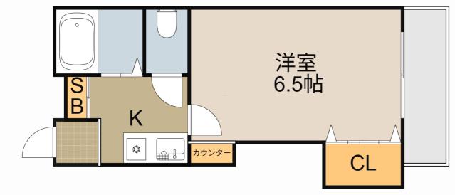 BRANSCROSS(1K/1階)の間取り写真
