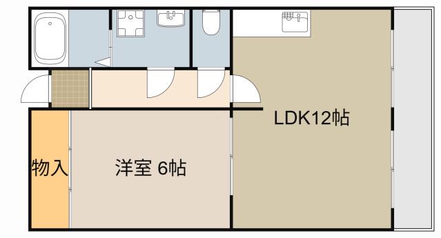 グレースシャトー(1LDK/4階)の間取り写真