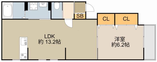 CIEL COURT門真南(1LDK/1階)の間取り写真