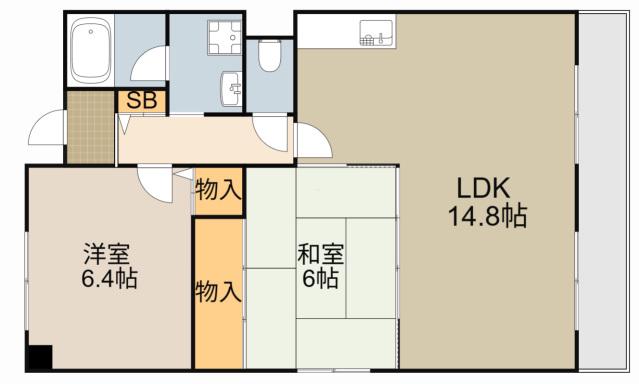 ヴィオラアトリオ(2LDK/4階)の間取り写真