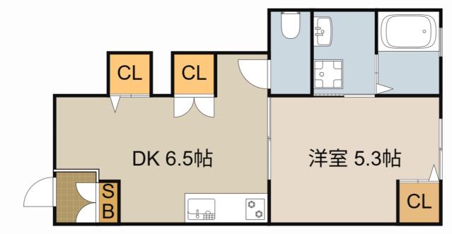 セラフィーメゾン香里園(1DK/1階)の間取り写真