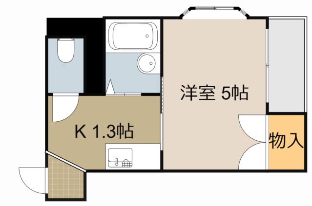 エクスラン(1K/2階)の間取り写真