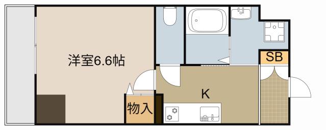ルーチェ門真栄町(1K/6階)の間取り写真