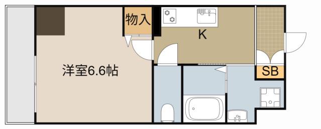 ルーチェ門真栄町(1K/4階)の間取り写真