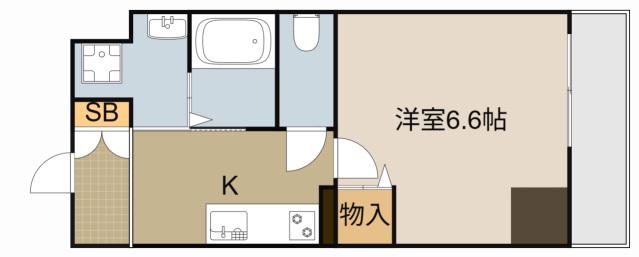 ルーチェ門真栄町(1K/4階)の間取り写真