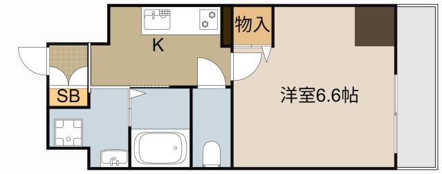ルーチェ門真栄町(1K/4階)の間取り写真