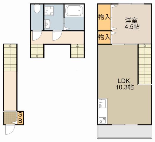 CASA HORIZON KORIEN(1LDK/3階)の間取り写真
