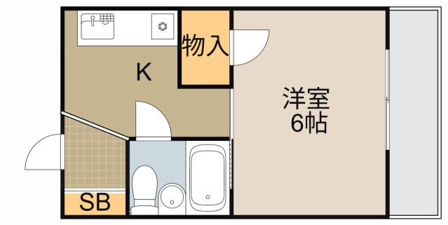 OTYマンション(1K/3階)の間取り写真