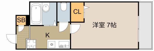 アーバンヨシダⅡ(1K/3階)の間取り写真