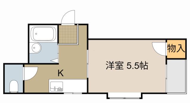 ラ ルミエール(1K/2階)の間取り写真
