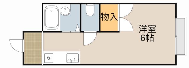 イーストタウンハイツ(ワンルーム/3階)の間取り写真
