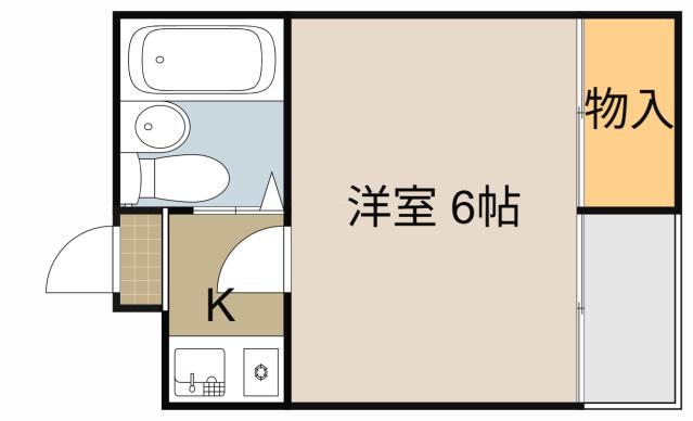 ブルースカイ古川橋(1K/3階)の間取り写真