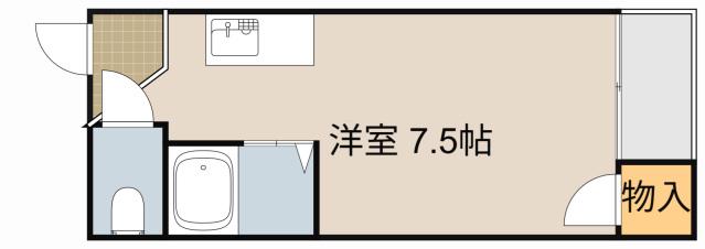 ディパーチャ大和田(ワンルーム/2階)の間取り写真