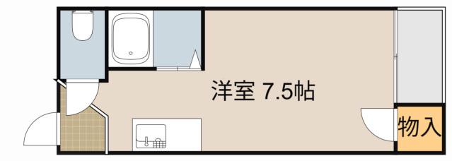 ディパーチャ大和田(ワンルーム/2階)の間取り写真