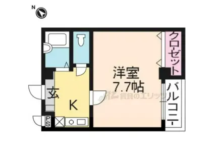 ディアリオ大宮(1K/1階)の間取り写真