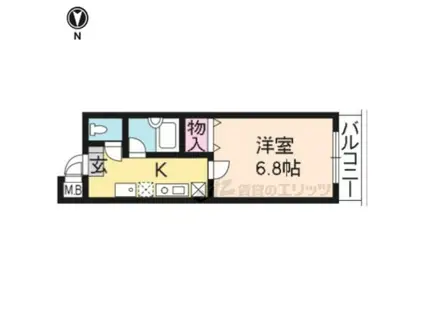 パレモンテペーシェ(1K/2階)の間取り写真