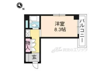 シルキーハイツ阪源(ワンルーム/4階)の間取り写真