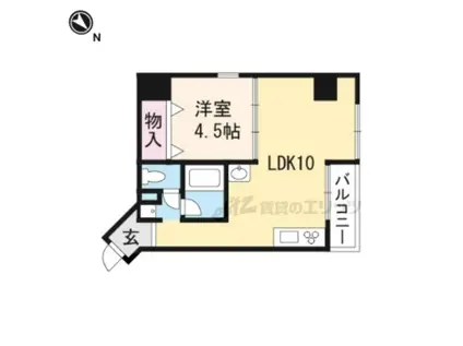 ウエストプラザ三越(1LDK/5階)の間取り写真