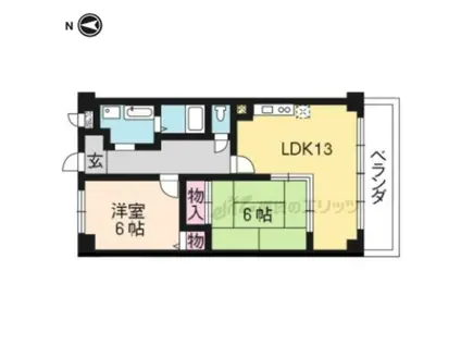 フェアリージャム(2LDK/2階)の間取り写真