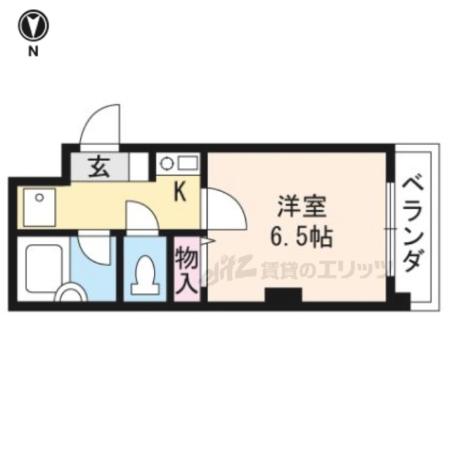 エリッツ9(1K/3階)の間取り写真