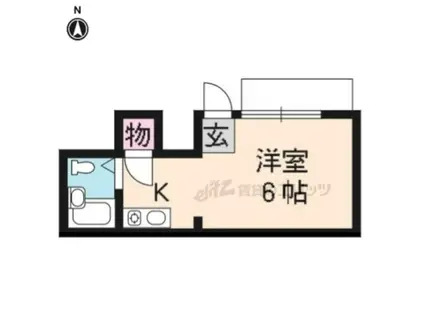 森島ハウス(ワンルーム/3階)の間取り写真