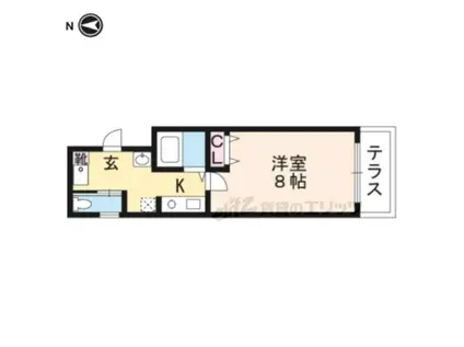 ルパルク(1K/1階)の間取り写真