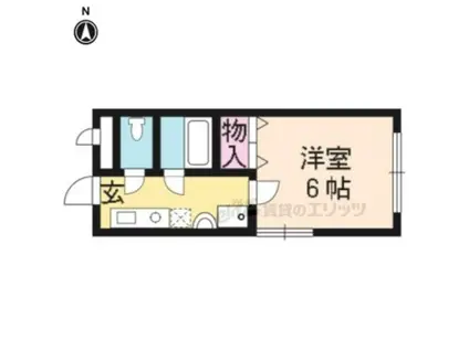 メモリー北山(1K/1階)の間取り写真