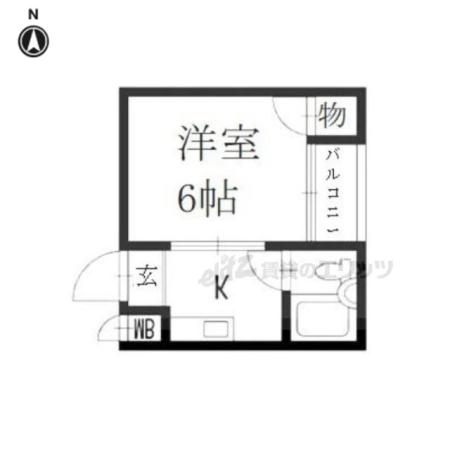 ドエル綾小路(1K/3階)の間取り写真