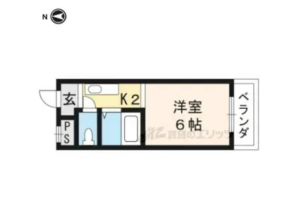 ミリオスポット(1K/4階)の間取り写真